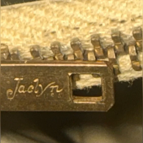 Jaclyn Brown Vintage Purse Brass kiss-lock Zip Pockets Flap top handle - Picture 8 of 9